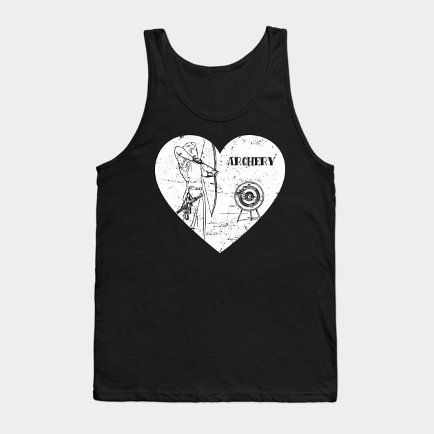 Love Archery Mom Dad Archer Bowman Arrow Bow Target Arc Tank Top by roarr